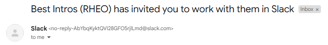 Example of email invite to join your creator platform