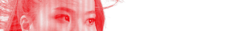 a woman in red and an white background