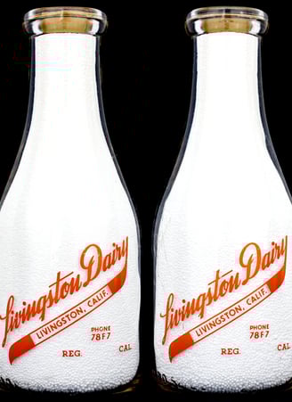 Pyroglaze Milk bottles