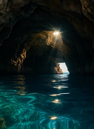 Vista panorámica de cala escondida en Mallorca con aguas turquesas y acantilados – Maiorca Unlocked