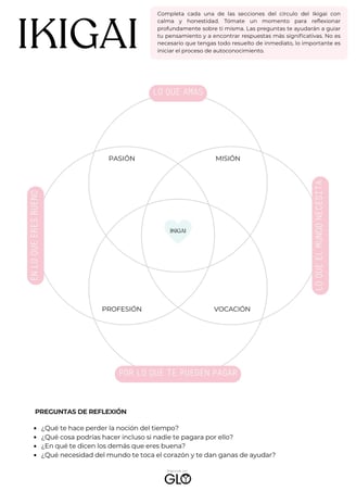 hoja Ikigai para completar
