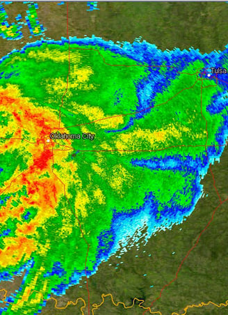 Weather radar image of Tropical Storm Erin (2007). (Image credit: NOAA)