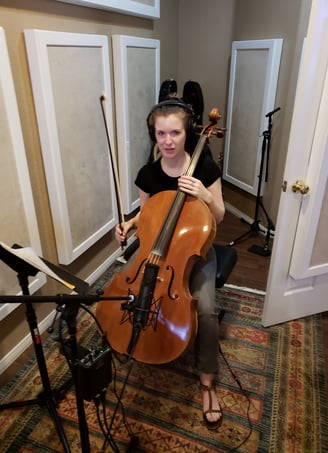 Sarah Chaffee plays cello