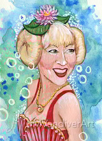 Illustrations from The Mermaids of New Orleans by New Orleans artist & illustrator Melissa Vandiver.