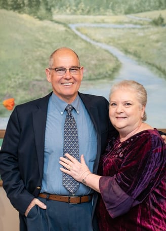 Happy man and wife