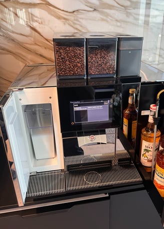 Thermoplan coffee machine with syrup station set up in South Florida