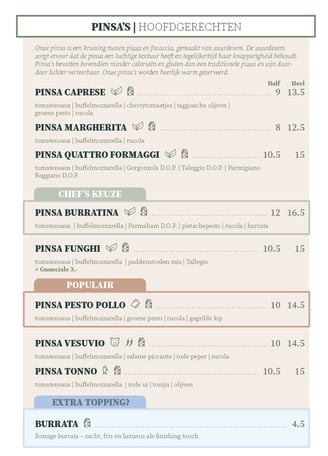 hoofdgerechten, Pinsa Pinsa's