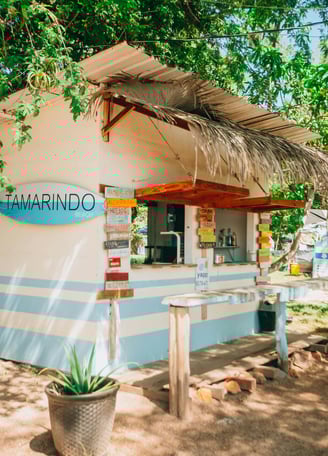 Cocktail bar on beach in Tamarindo, Costa Rica