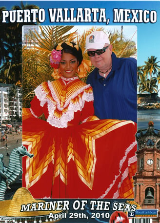 A Senorita poses with The Pirate in Puerto Vallarta, Mexico