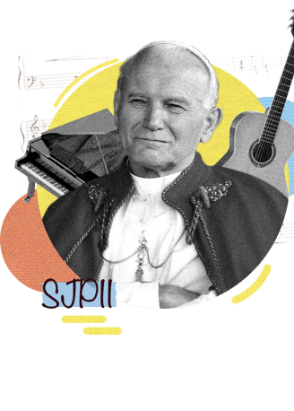 a man with a guitar and a guitar