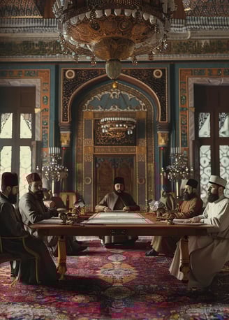 grand Ottoman palace where the Treaty of Niš is being signed