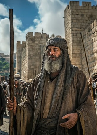 usalem in 725 — ancient stone walls rise above dusty roads. Willibald, dressed in a humble robe