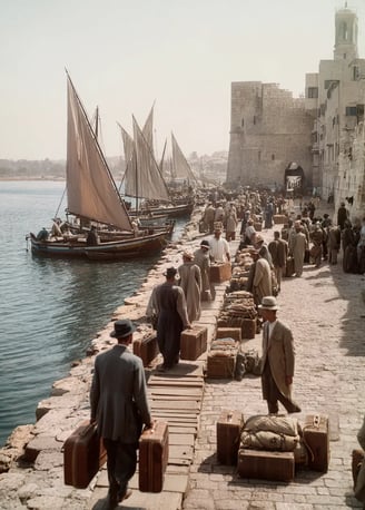 Jaffa Port, July 6 1882: Disembarkation
