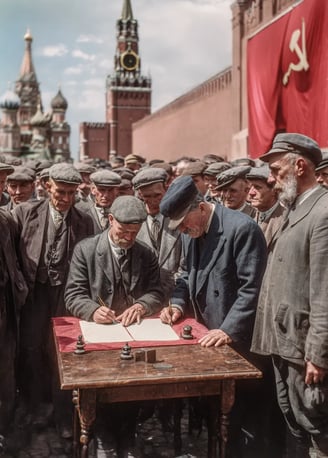 Kremlin Grounds, Moscow, July 6 1923: Signing the Treaty