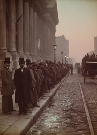 New York City, City Hall Plaza, March 31 1863, Federal Enrolment registration scene