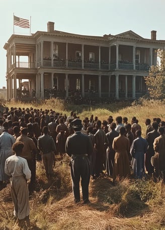 a large group of people standing in front of howard university