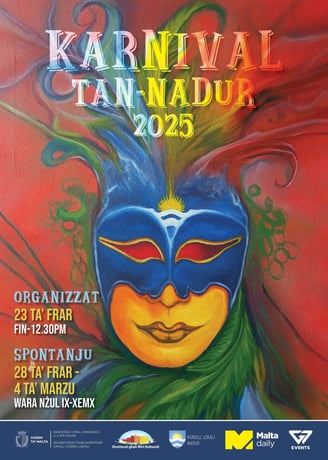 Poster for Nadur's Spontaneous Carnival 2025.