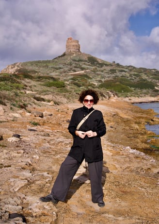 Gia Marie Amella in the Sinis Penisnula in Sardinia, Italy