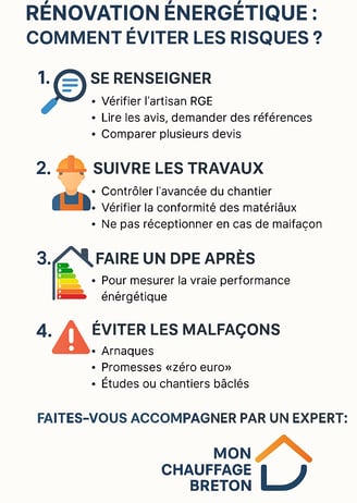 infographie tout savoir astuce pour rénovation maison Bretagne Rennes Vannes artisant RGE