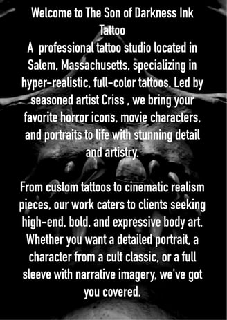 a man with a tattoo on his face and a quote from the author