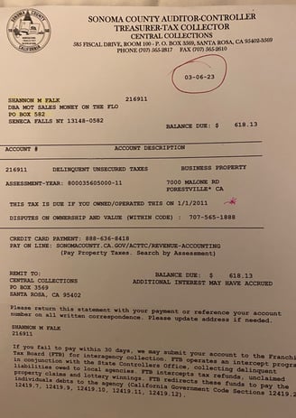 Michael Falk committing rampant Sonoma County Fraud