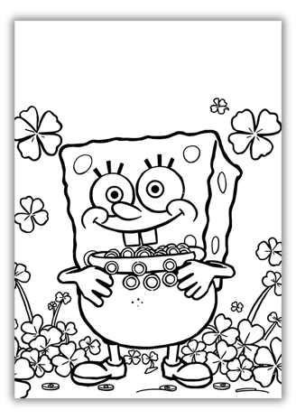 SpongeBob St Patricks Day Coloring Pages