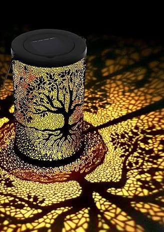 a lamp that is sitting on a table