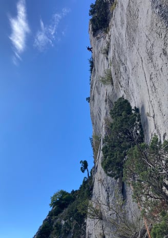 sortie grande voie au verdon avec stéphane