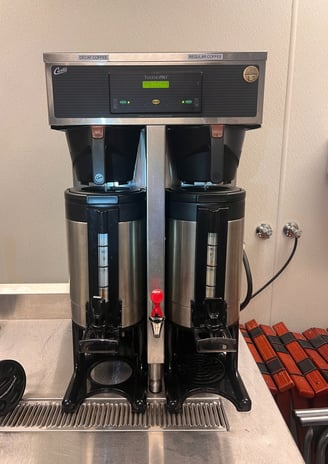 Curtis ThermoPro commercial coffee brewer set up in a South Florida food service area