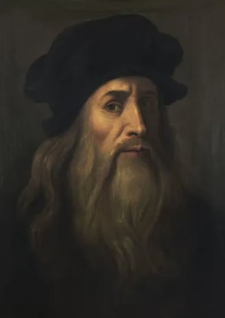 Leonardo da Vinci, foi um polímata nascido na atual Itália, uma das figuras mais importantes do Alto