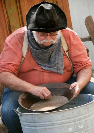 Gold miner with pan