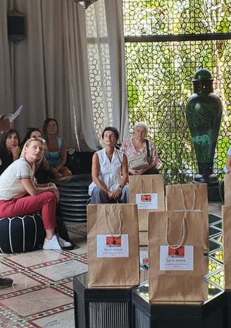 Équipe participant à une activité de team building au Maroc