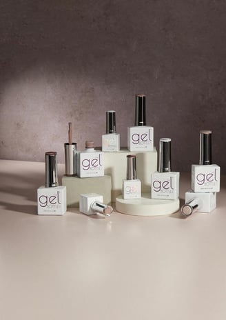 Collectie van The Gel Bottle nagelproducten beschikbaar bij Medisch Pedicure Grote Berg.