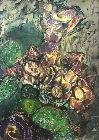 "Bajo el manto nocturno, belleza". Una obra de atmósfera íntima y contemplativa.