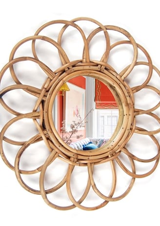 rattan mirror