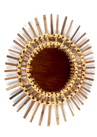 rattan mirror