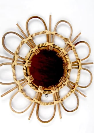 rattan mirror