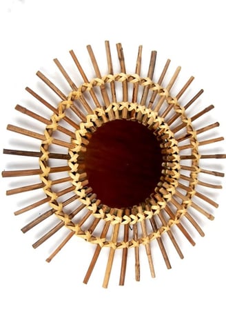 rattan mirror