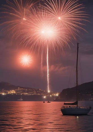red firework