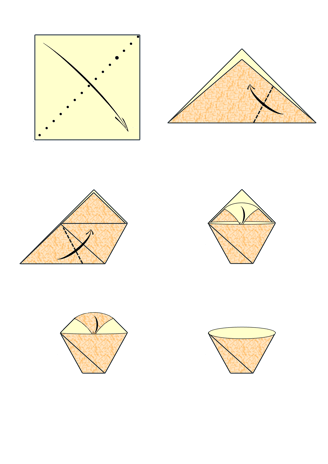 Istruzioni per creare un bicchiere di origami con la carta