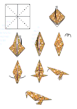 Istruzioni per creare un Corvo di origami con la carta