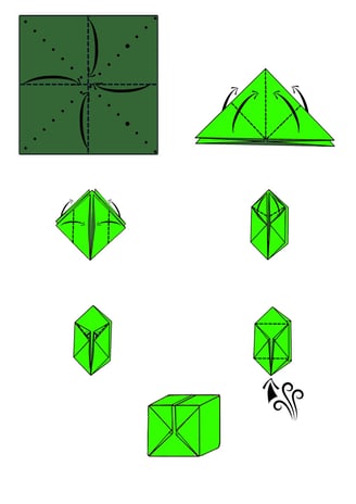 Istruzioni per creare un Dado di origami con la carta