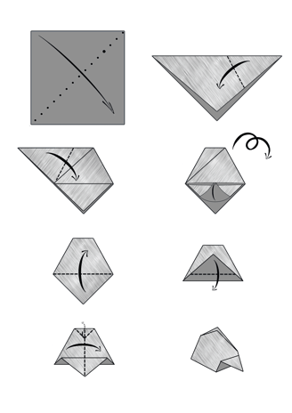 Istruzioni per creare un elmo di origami con la carta