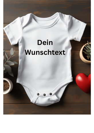Babybody mit Wunschtext
