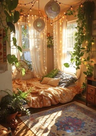 a bed room with a bed and a bed in it