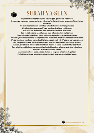 Surah Ya- Seen In English