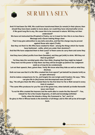 Surah Ya- Seen In English Translation