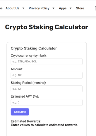 Crypto Staking Calculator