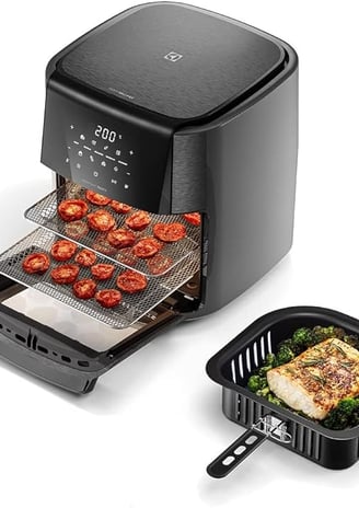 Electrolux por Rita Lobo EAF90 Grafite - Fritadeira Elétrica sem oleo, Airfryer 12L, digital receita