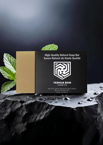 a bar soap with a mint leaf